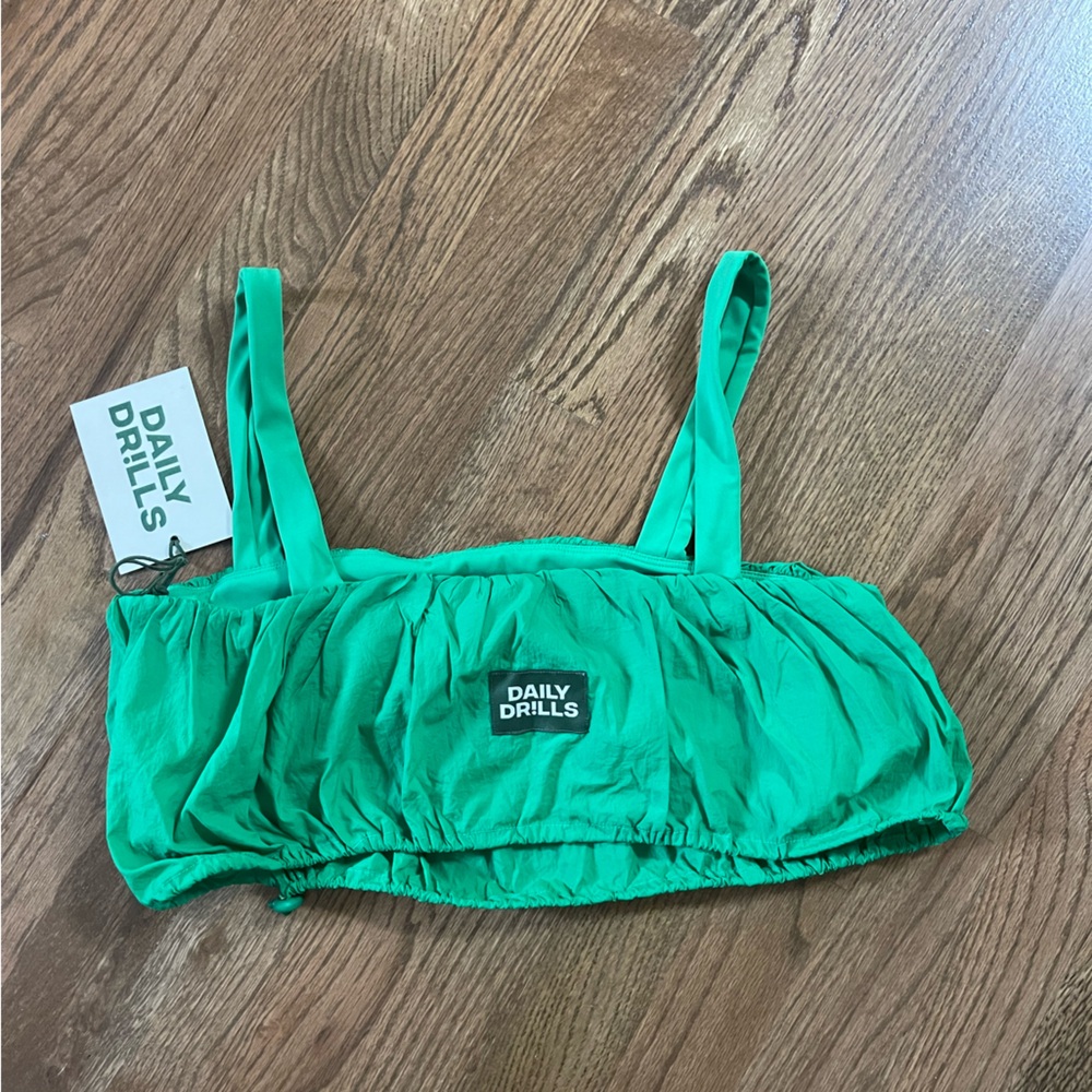 NEW Green Daily Drills bubble bra top, size S SOLD OUT EVERYWHERE